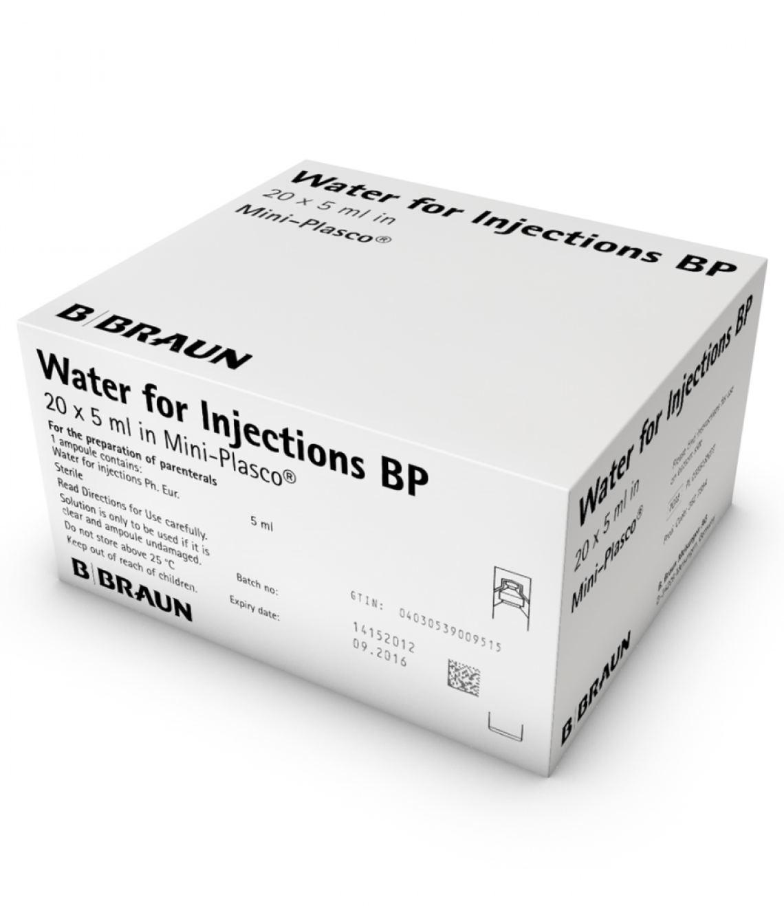  Buy Braun Water For Injections online (Mini-Plasco) 5ml x 20ml